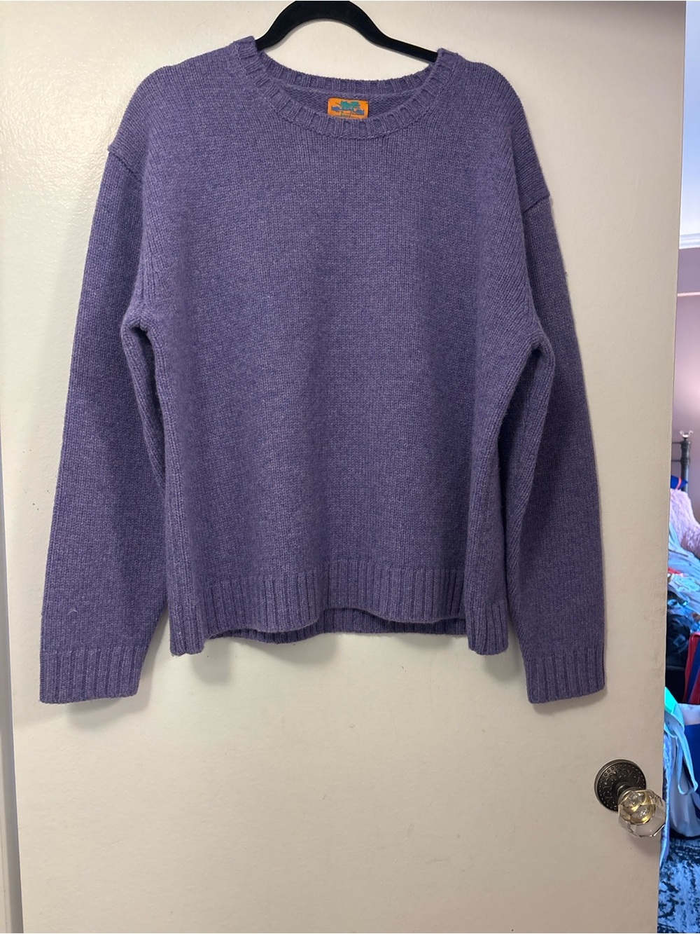 Cozy Lavender Crewneck wool Sweater oversized